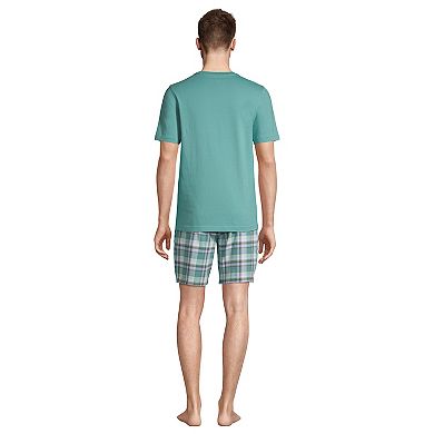 Men's Lands' End Knit Jersey Shorts Pajama Set