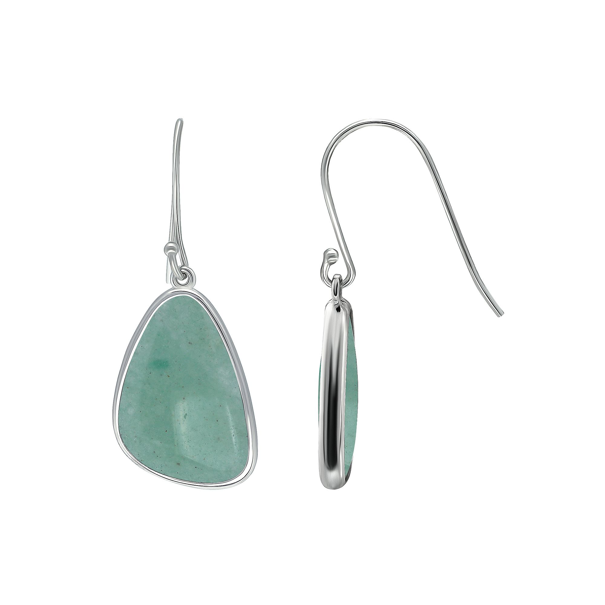 Aleure Precioso Sterling Silver Freeform Sodalite Drop Earrings, Womens, G