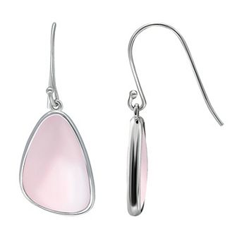 Aleure Precioso Sterling Silver Freeform Sodalite Drop Earrings