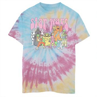 Boys 8-20 Star Wars Psychedelic Group Poster Tie Dye Graphic Tee