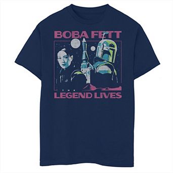 Boys 6-20 Star Wars Boba Fett Legend Lives Portrait Stamp Graphic Tee