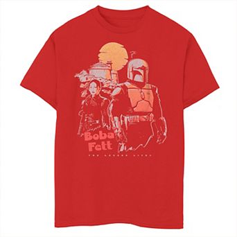 Boys 6-20 Star Wars The Book Of Boba Fett Tonal Stamp Duo Portrait Graphic Tee
