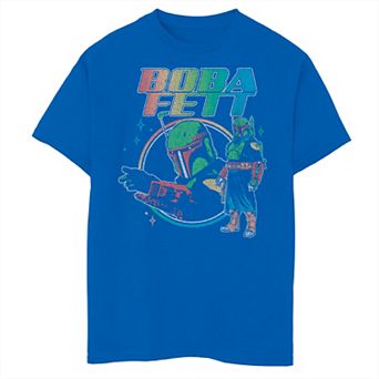 Boys 8-20 Star Wars The Book Of Boba Fett Gradient Collage Portrait Graphic Tee