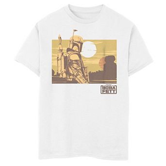 Boys 6-20 Star Wars The Book Of Boba Fett Beige Hue Portrait Graphic Tee