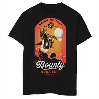 Boys 6-20 Star Wars The Book Of Boba Fett Bring Me That Bounty Sunset Poster Graphic Tee