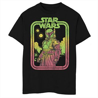 Boys 8-20 Star Wars The Book Of Boba Fett Gradient Stamp Portrait Graphic Tee