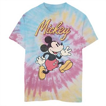 Disney's Mickey and Friends Boys 8-20 Mickey Classic Run Portrait Tie Dye Graphic Tee