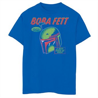 Boys 6-20 Star Wars The Book Of Boba Fett Comic Style Helmet Portrait Graphic Tee