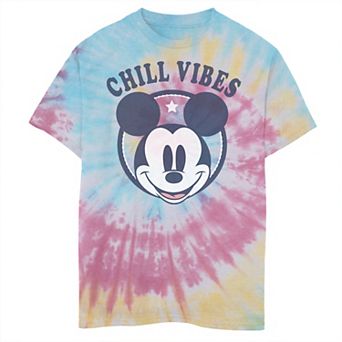 Disney's Mickey Mouse Boys 8-20 Chill Vibes Portrait Tie Dye Graphic Tee