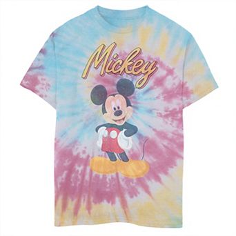 Disney's Mickey and Friends Boys 8-20 Mickey Signature Portrait Tie Dye Graphic Tee