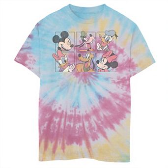 Disney's Mickey & Friends Boys 8-20 Classic Group Box Up Tie Dye Graphic Tee
