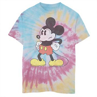 Disney's Mickey and Friends Boys 8-20 Mickey Retro Grumpy Tie Dye Graphic Tee