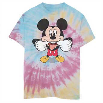 Disney's Mickey Mouse Boys 8-20 Goofy Face Portrait Tie Dye Graphic Tee