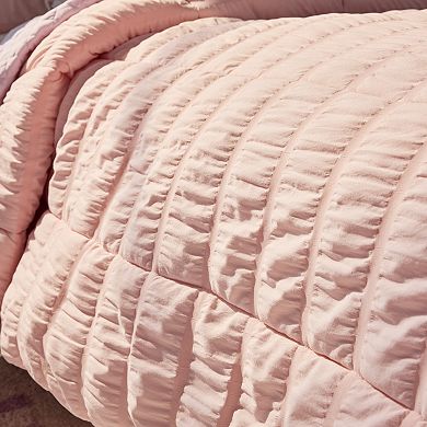 The Big One Kids™ Pearl Blush Solid Seersucker Reversible Comforter Set with Shams