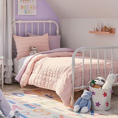 The Big One Kids™ Pearl Blush Solid Seersucker Reversible Comforter Set with Shams