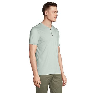 Men's Lands' End Supima Jersey Henley Top