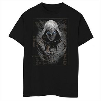 Boys 8-20 Marvel Moon Knight Ancient Glyphs Headshot Graphic Tee