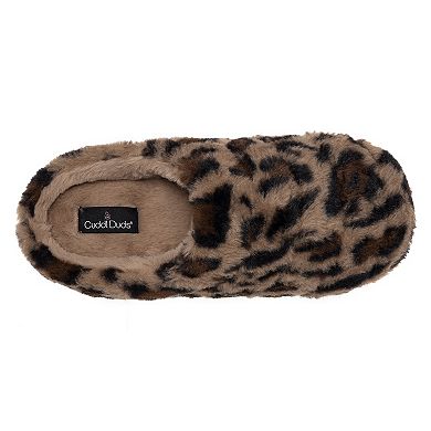 Women's Cuddl Duds® Faux Fur Puff Clog Slipper with TPR Cup Sole