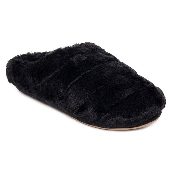 Women's Cuddl Duds® Faux Fur Puff Clog Slipper with TPR Cup Sole