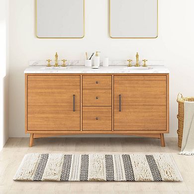 INK+IVY Asher Global Inspired Boho Handwoven Texture Stripe Bath Rug