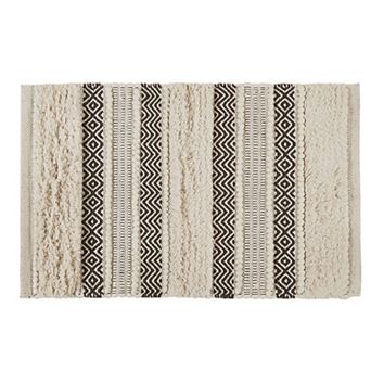 INK+IVY Asher Global Inspired Boho Handwoven Texture Stripe Bath Rug