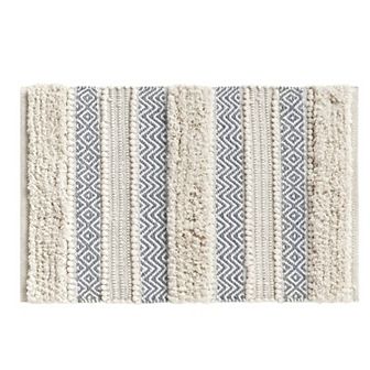 INK+IVY Asher Global Inspired Boho Handwoven Texture Stripe Bath Rug