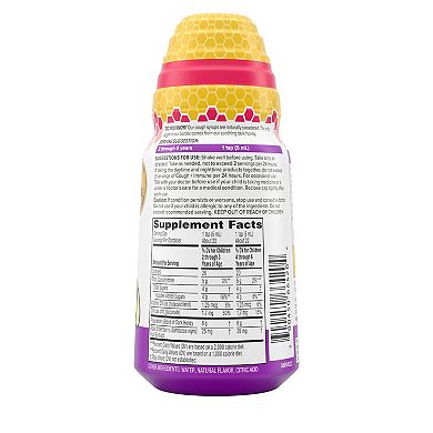 Zarbee's Naturals Zarbee's Children's Cough + Immune Syrup Daytime with Honey, Vitamin D & Zinc, Mixed Berry, 4 fl -oz.
