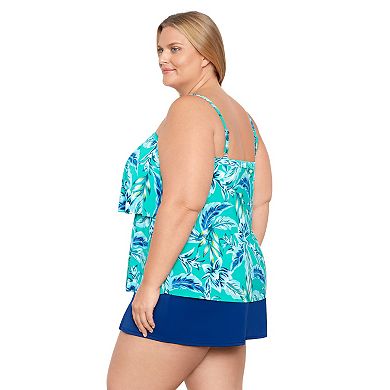 Plus Size Bal Harbour Double Tiered Tankini Top