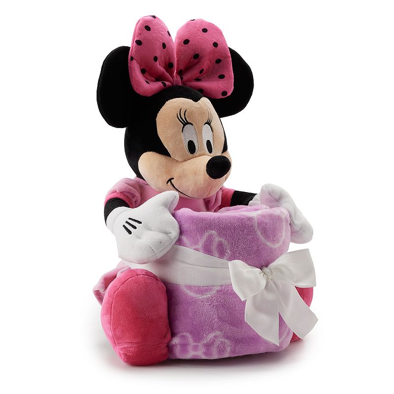 Disneys Minnie Mouse Kids Buddy & Throw Set by The Big One , Brt Purple