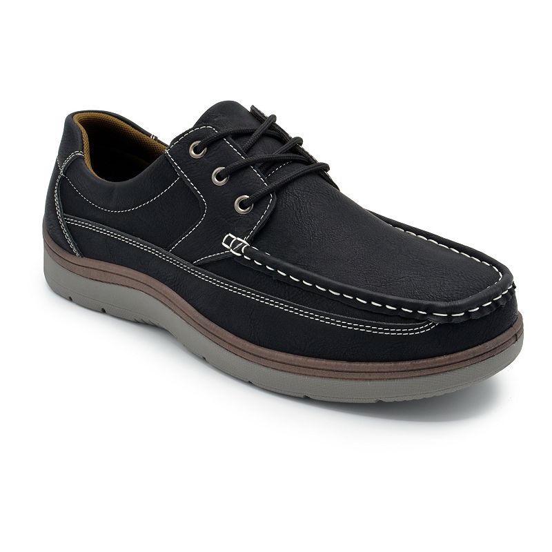 Aston Marc Mens Boat Shoes, Size: 8, Black