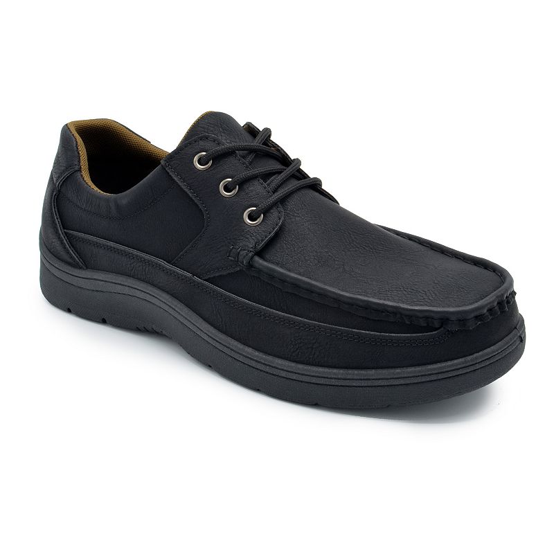 Aston Marc Mens Boat Shoes, Size: 8, Black