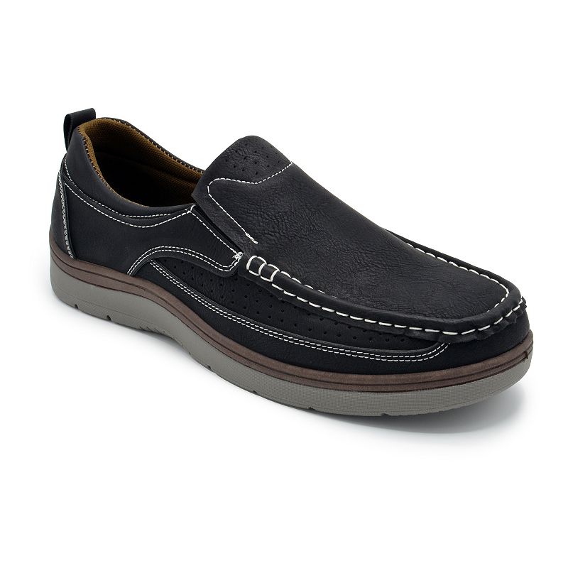 Aston Marc Mens Slip-On Shoes, Size: 8, Black