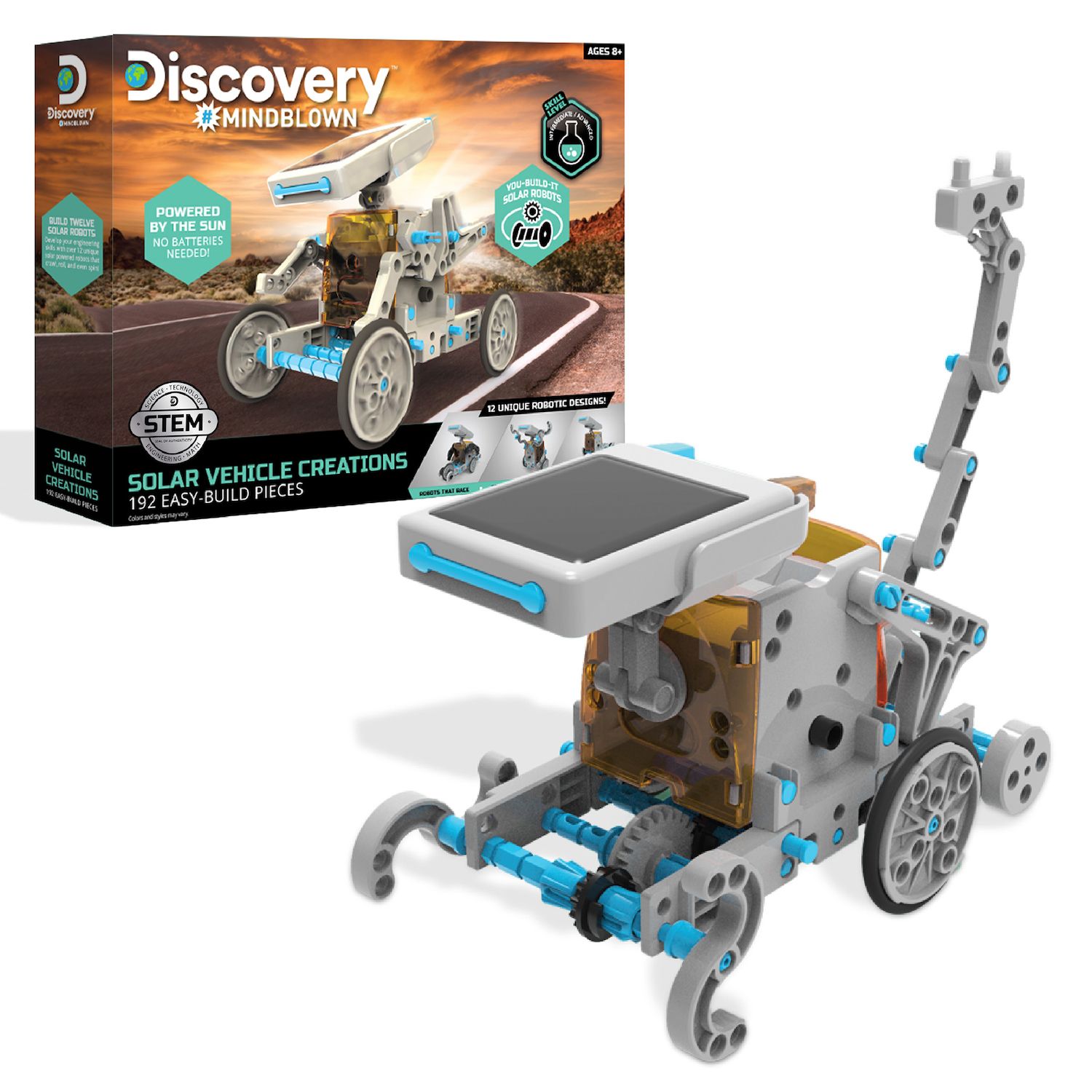 PicassoTiles 3-in-1 Solar Powered Dinosaur Robot Science Kit