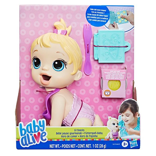 Baby Alive Lil Snacks Blonde Hair Doll