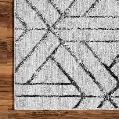 Unique Loom Motif Matrix Trellis Rug