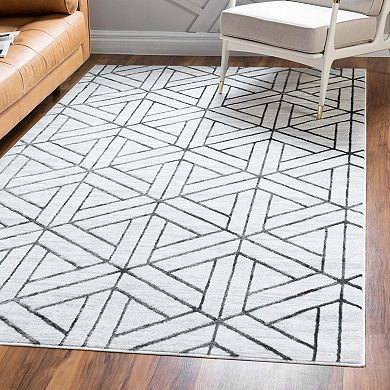 Unique Loom Motif Matrix Trellis Rug