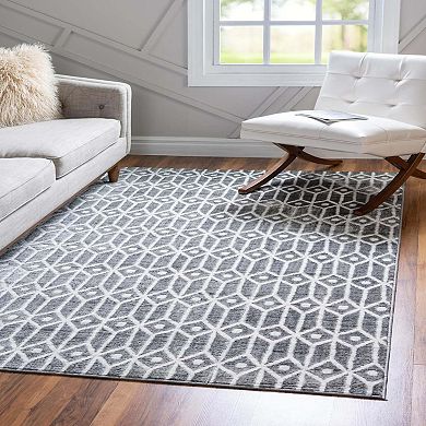 Unique Loom Diamonds Matrix Trellis Rug