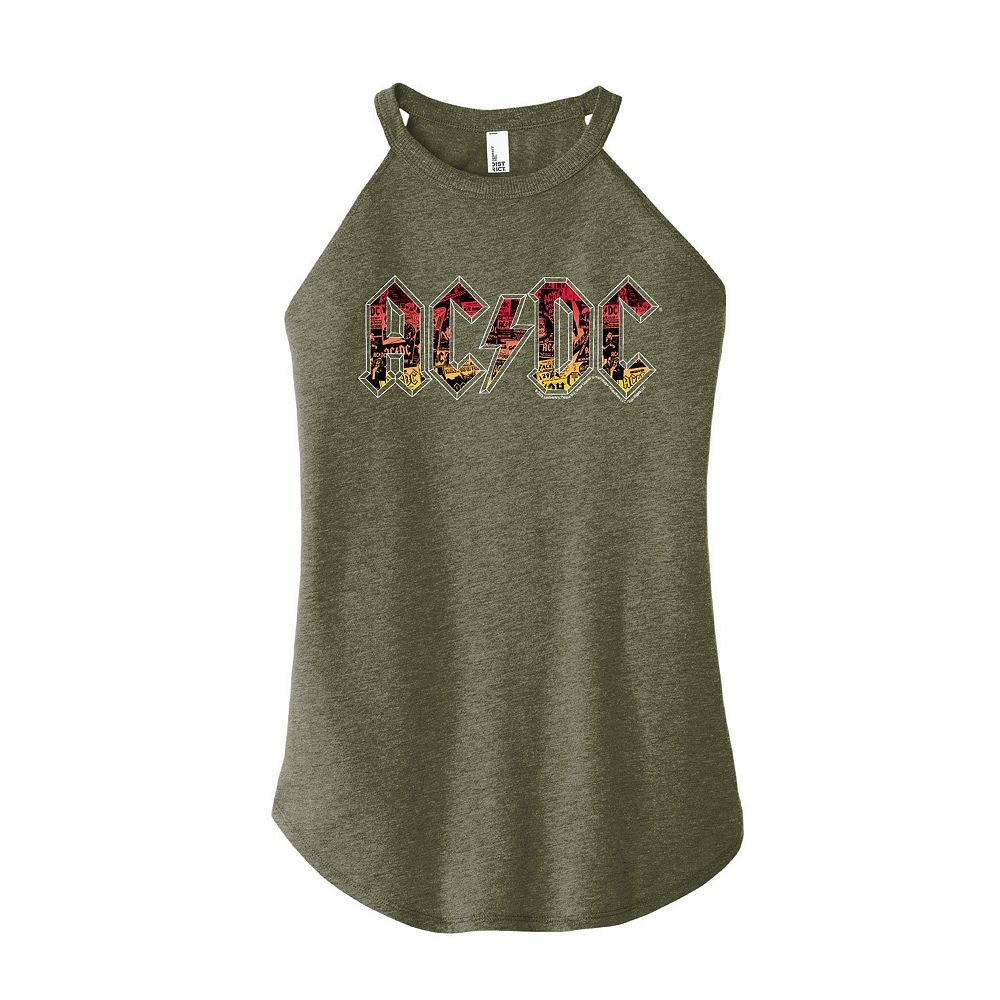 Juniors' AC/DC High Neck Tank Top