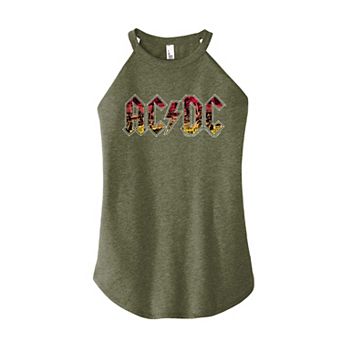 Juniors' AC/DC High Neck Tank Top