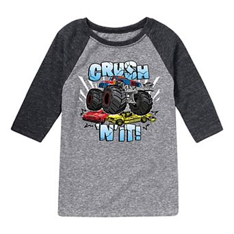 Boys 8-20 Hot Wheels Crush 'N' It Raglan Graphic Tee