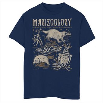 Boys 8-20 Harry Potter Fantastic Beasts: The Crimes Of Grindelwald Magizoology Textbook Graphic Tee