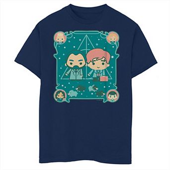 Boys 6-20 Harry Potter Fantastic Beasts: The Crimes of Grindelwald Chibi Albus Dumbledore And Newt Scamander Poster Graphic Tee