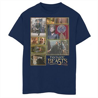 Boys 8-20 Harry Potter Fantastic Beasts: The Crimes of Grindelwald Movie Scene Collage Graphic Tee