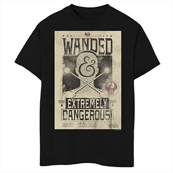 Boys 8-20 Fantastic Beast - Grindelwald Wanted Poster Tee