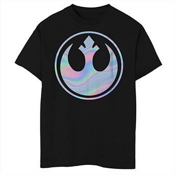 Boys 8-20 Star Wars Holographic Rebel Symbol Graphic Tee
