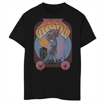 Boys 8-20 Marvel Comic Retro Distressed Black Widow Tee