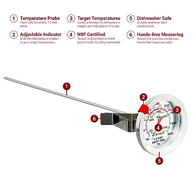 Escali Candy Deep Fry 12-in Probe Thermometer