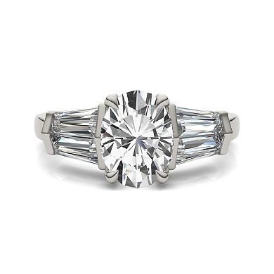 Charles & Colvard 14k Gold 3 1/4 Carat T.W. Oval Engagement Ring
