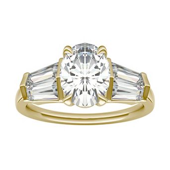 Charles & Colvard 14k Gold 3 1/4 Carat T.W. Lab-Created Oval Engagement Ring