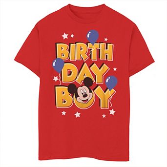 Disney's Mickey & Friends Birthday Boy Mickey Boys 8-20 Graphic Tee